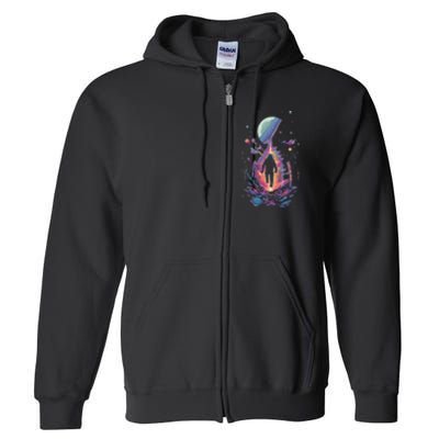 Cool Spaceman Scifi Astronaut Space Full Zip Hoodie