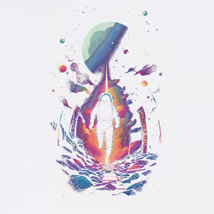 Cool Spaceman Scifi Astronaut Space Garment-Dyed Sweatshirt