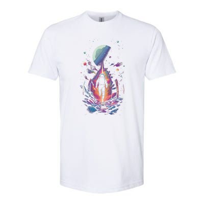 Cool Spaceman Scifi Astronaut Space Softstyle CVC T-Shirt