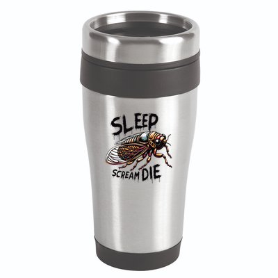 Cicada Sleep Scream Die Incect Bug Lover Entomologist 16oz Travel Tumbler