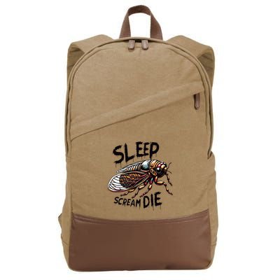 Cicada Sleep Scream Die Incect Bug Lover Entomologist Cotton Canvas Backpack