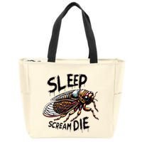 Cicada Sleep Scream Die Incect Bug Lover Entomologist Zip Tote Bag