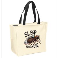 Cicada Sleep Scream Die Incect Bug Lover Entomologist Zip Tote Bag