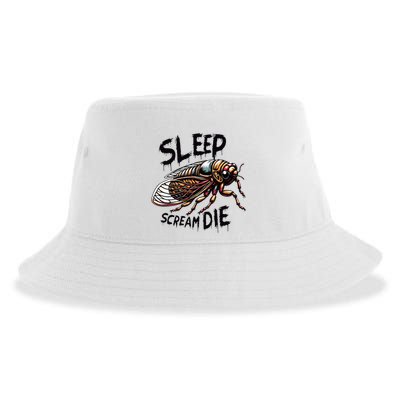 Cicada Sleep Scream Die Incect Bug Lover Entomologist Sustainable Bucket Hat