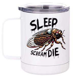 Cicada Sleep Scream Die Incect Bug Lover Entomologist 12 oz Stainless Steel Tumbler Cup