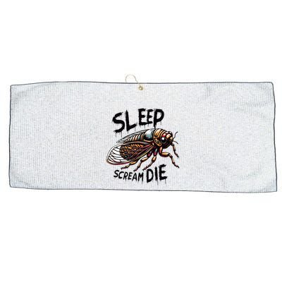 Cicada Sleep Scream Die Incect Bug Lover Entomologist Large Microfiber Waffle Golf Towel