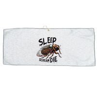 Cicada Sleep Scream Die Incect Bug Lover Entomologist Large Microfiber Waffle Golf Towel