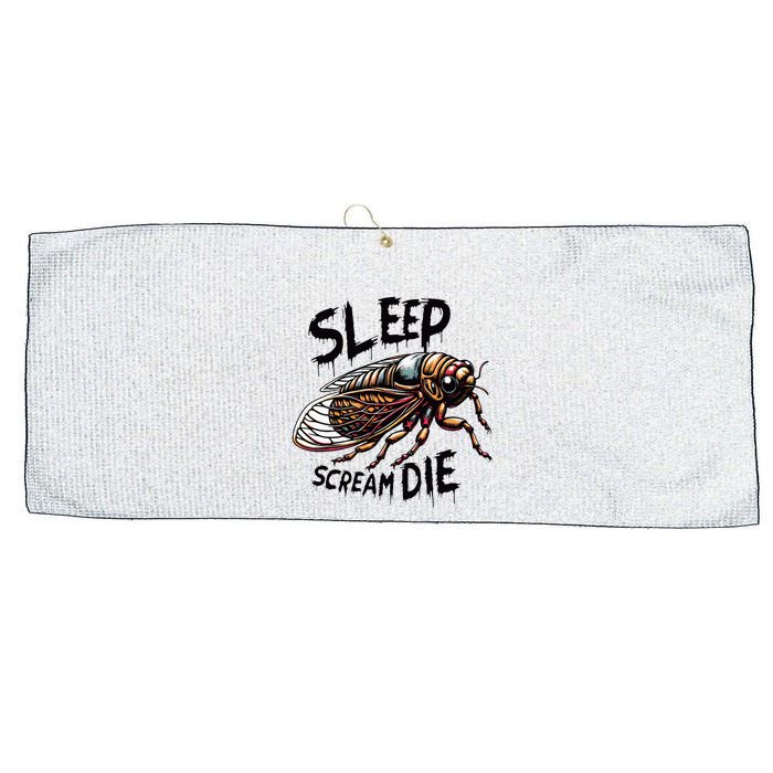 Cicada Sleep Scream Die Incect Bug Lover Entomologist Large Microfiber Waffle Golf Towel