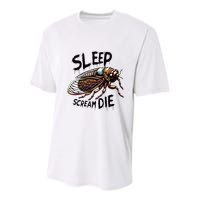 Cicada Sleep Scream Die Incect Bug Lover Entomologist Youth Performance Sprint T-Shirt