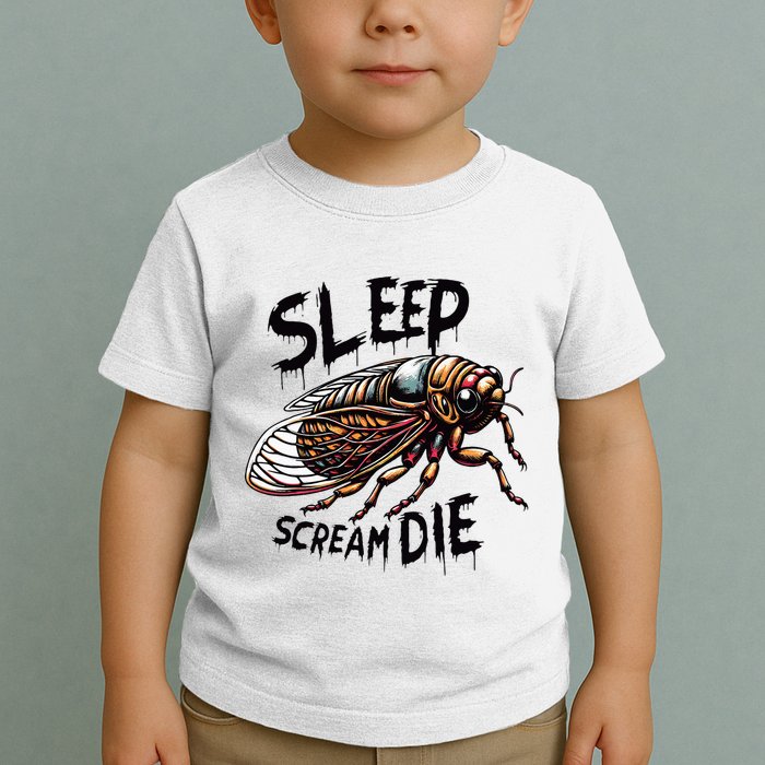 Cicada Sleep Scream Die Incect Bug Lover Entomologist Toddler T-Shirt