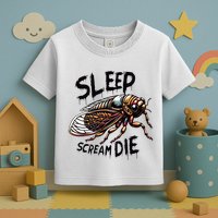 Cicada Sleep Scream Die Incect Bug Lover Entomologist Toddler T-Shirt