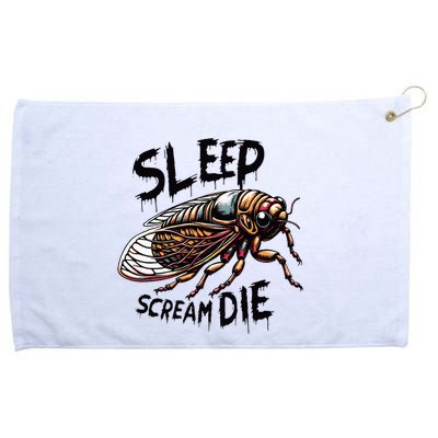 Cicada Sleep Scream Die Incect Bug Lover Entomologist Grommeted Golf Towel