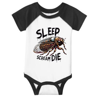 Cicada Sleep Scream Die Incect Bug Lover Entomologist Infant Baby Jersey Bodysuit
