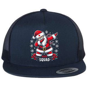 Christmas Skeleton Santa Hot Cocoa Sorta Merry Sorta Scary Flat Bill Trucker Hat