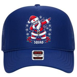 Christmas Skeleton Santa Hot Cocoa Sorta Merry Sorta Scary High Crown Mesh Back Trucker Hat