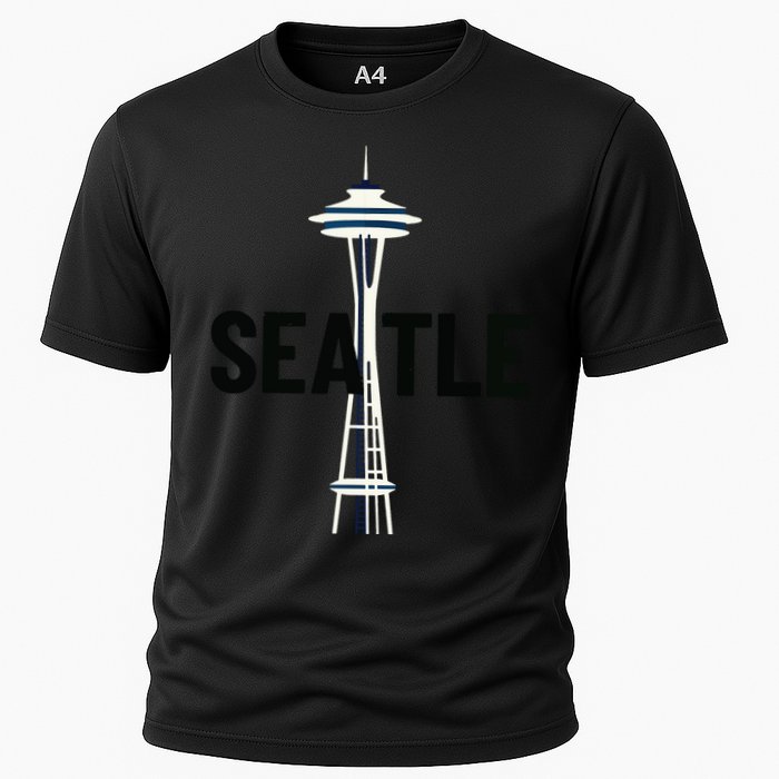 Cool Seattle Space Needle Traveler Souvenir Washington Cooling Performance Crew T-Shirt