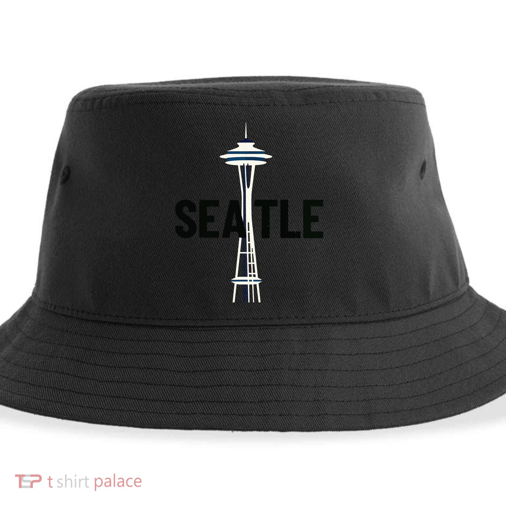 Cool Seattle Space Needle Traveler Souvenir Washington Sustainable Bucket Hat