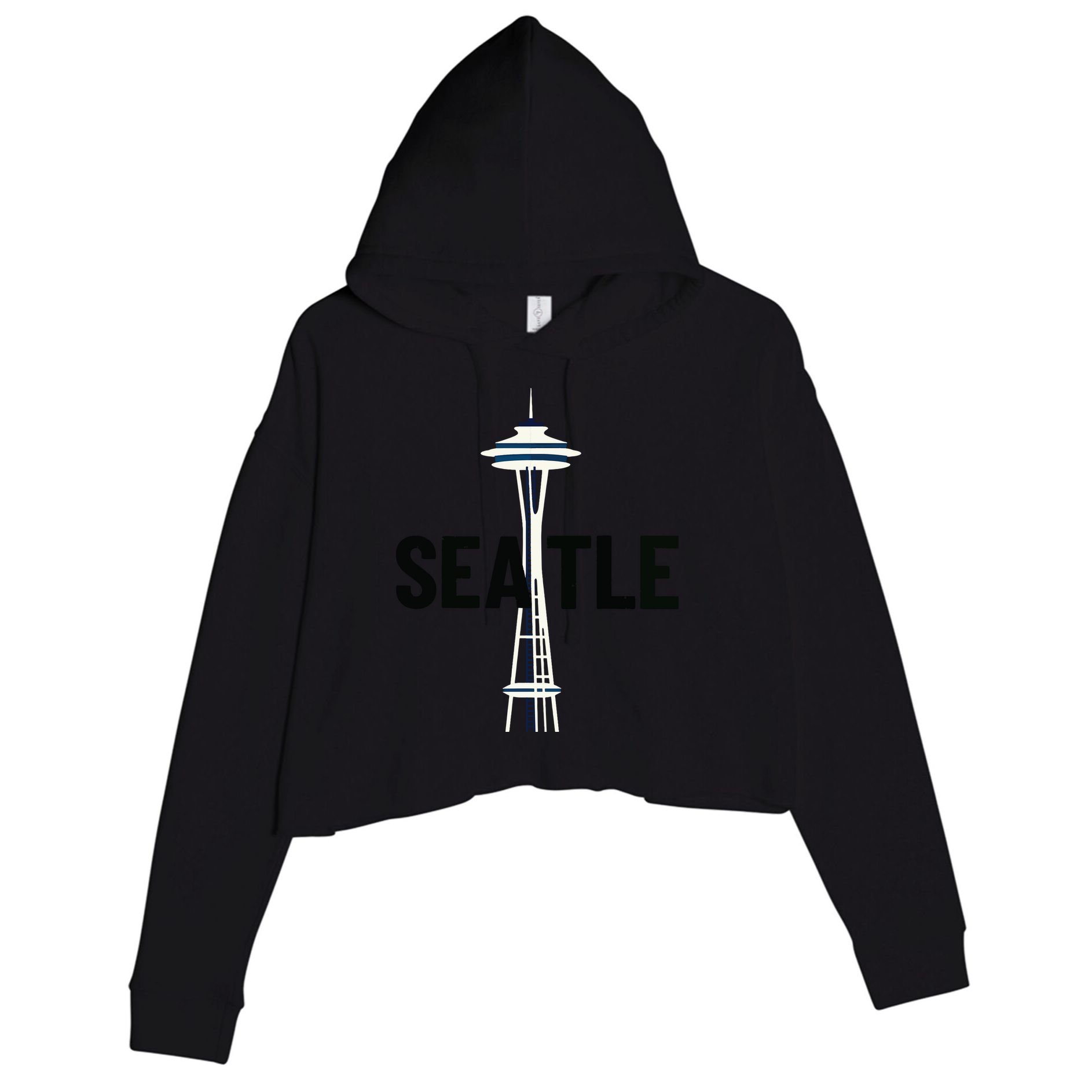 Cool Seattle Space Needle Traveler Souvenir Washington Crop Fleece Hoodie