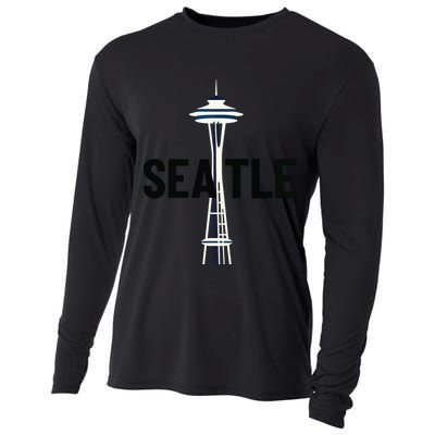Cool Seattle Space Needle Traveler Souvenir Washington Cooling Performance Long Sleeve Crew