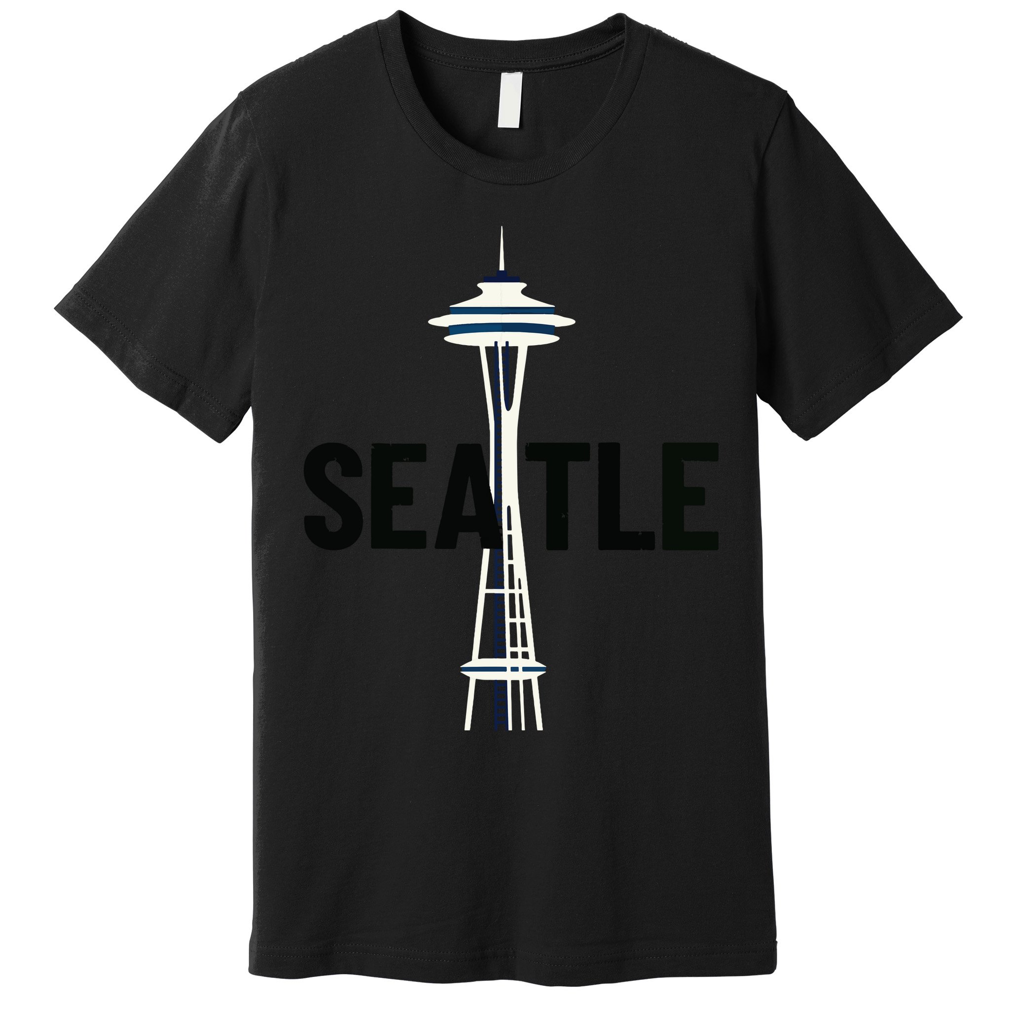Cool Seattle Space Needle Traveler Souvenir Washington Premium T-Shirt