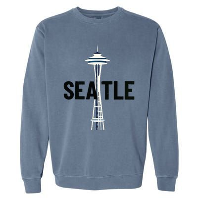 Cool Seattle Space Needle Traveler Souvenir Washington Garment-Dyed Sweatshirt