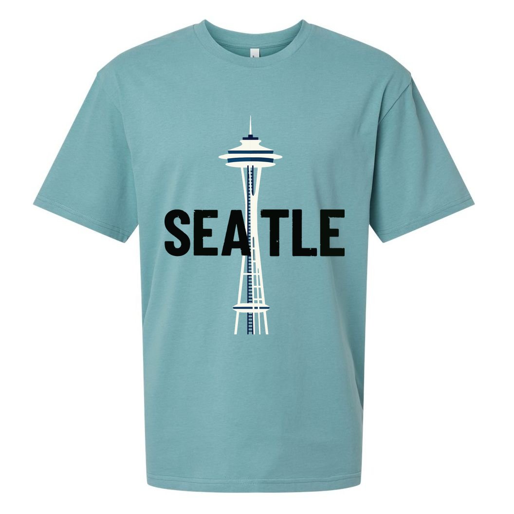Cool Seattle Space Needle Traveler Souvenir Washington Sueded Cloud Jersey T-Shirt