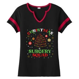 Christmas Surgery Squad Medical Surgical Nurse RN Xmas  Ladies Halftime Notch Neck Tee