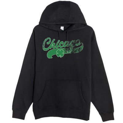 Chicago Shamrock St. Patrick's Day Saint Paddy's Irish Premium Pullover Hoodie