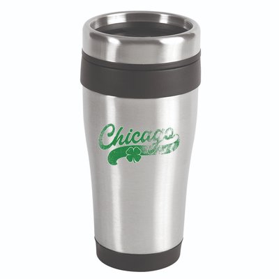 Chicago Shamrock St. Patrick's Day Saint Paddy's Irish 16oz Travel Tumbler