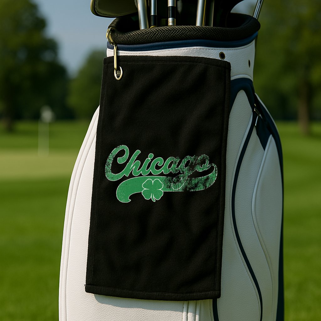 Chicago Shamrock St. Patrick's Day Saint Paddy's Irish Golf Towel