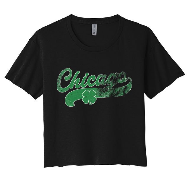 Chicago Shamrock St. Patrick's Day Saint Paddy's Irish Crop Top