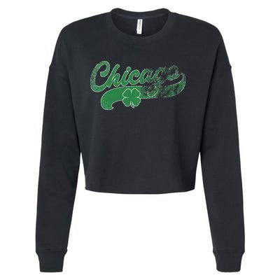 Chicago Shamrock St. Patrick's Day Saint Paddy's Irish Cropped Pullover Crew