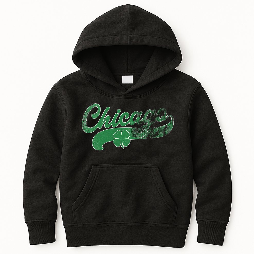 Chicago Shamrock St. Patrick's Day Saint Paddy's Irish Kids Hoodie