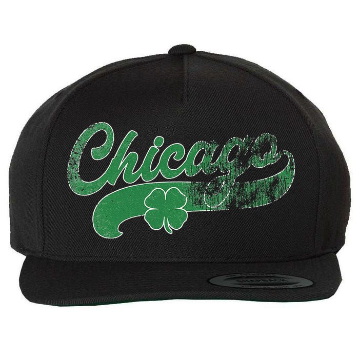 Chicago Shamrock St. Patrick's Day Saint Paddy's Irish Wool Snapback Cap