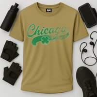 Chicago Shamrock St. Patrick's Day Saint Paddy's Irish Cooling Performance Crew T-Shirt