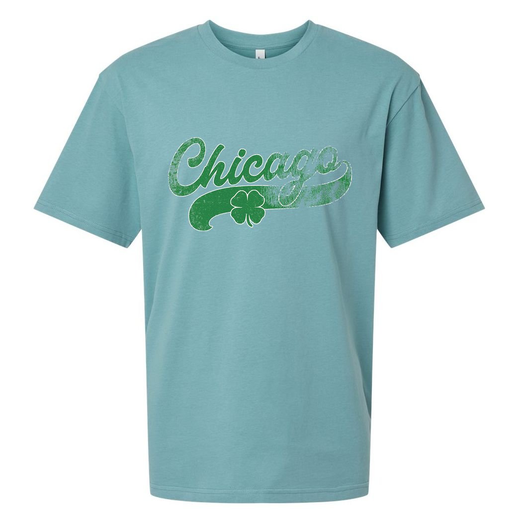Chicago Shamrock St. Patrick's Day Saint Paddy's Irish Sueded Cloud Jersey T-Shirt