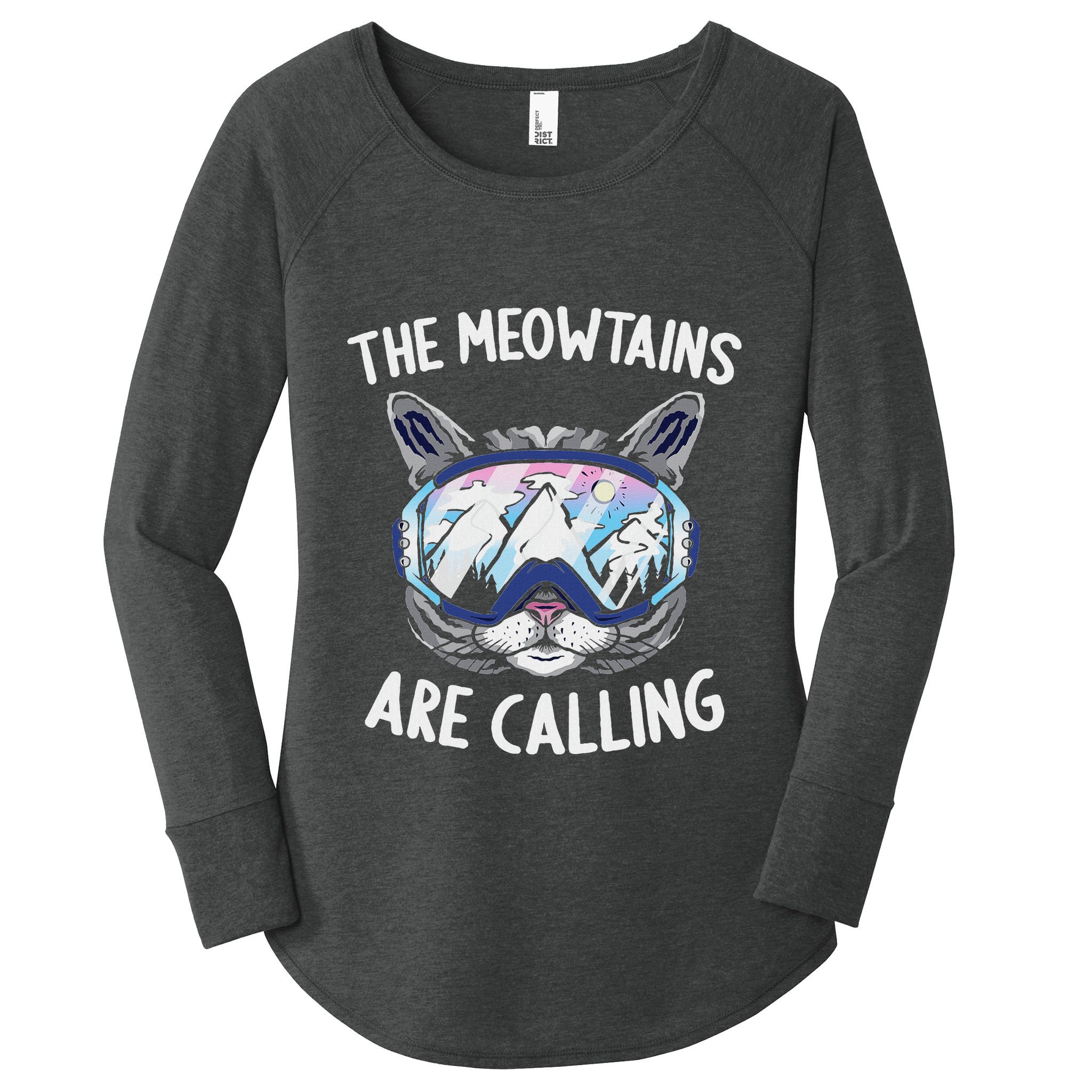 Cool Snowboard Ski Lover Mountain Skier Women's Perfect Tri Tunic Long Sleeve Shirt