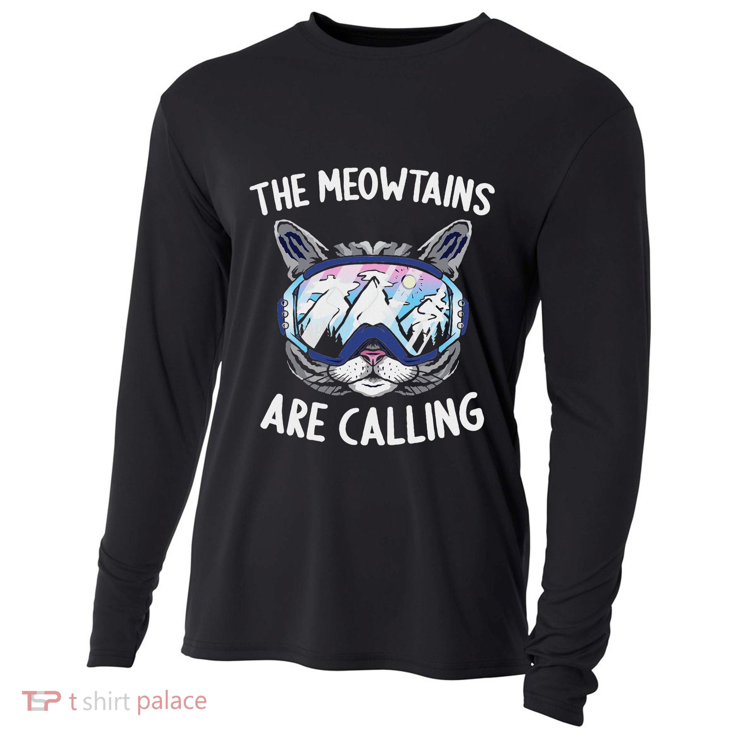 Cool Snowboard Ski Lover Mountain Skier Cooling Performance Long Sleeve Crew