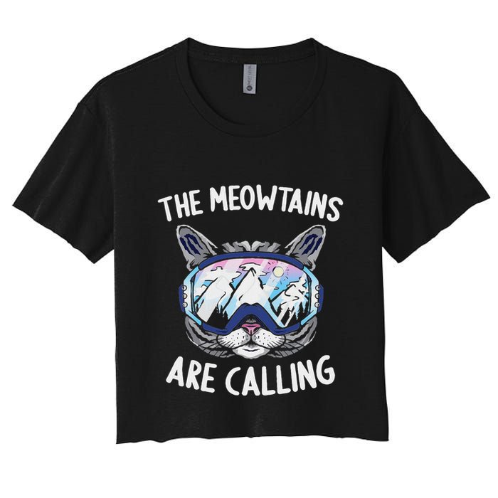 Cool Snowboard Ski Lover Mountain Skier Women's Crop Top Tee