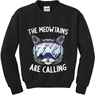 Cool Snowboard Ski Lover Mountain Skier Kids Sweatshirt
