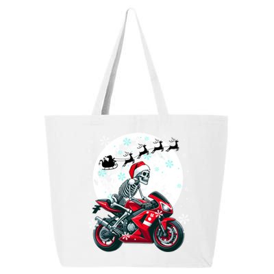 Christmas Santa Skeletons Costume Motorbike Lover Family Cute Gift 25L Jumbo Tote