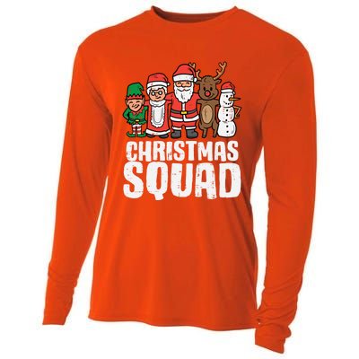 Christmas Squad Santa Xmas Family Boys Girls Cute Gift Cooling Performance Long Sleeve Crew