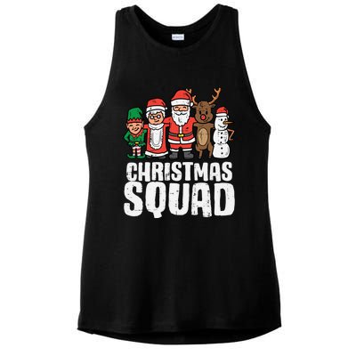 Christmas Squad Santa Xmas Family Boys Girls Cute Gift Ladies PosiCharge Tri-Blend Wicking Tank