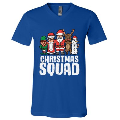 Christmas Squad Santa Xmas Family Boys Girls Cute Gift V-Neck T-Shirt