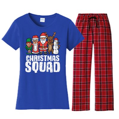 Christmas Squad Santa Xmas Family Boys Girls Cute Gift Women's Flannel Pajama Set