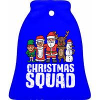 Christmas Squad Santa Xmas Family Boys Girls Cute Gift Ceramic Bell Ornament