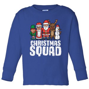 Christmas Squad Santa Xmas Family Boys Girls Cute Gift Toddler Long Sleeve Shirt