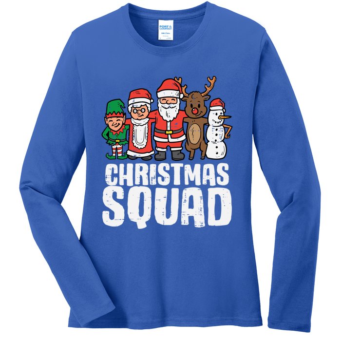 Christmas Squad Santa Xmas Family Boys Girls Cute Gift Ladies Long Sleeve Shirt