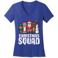 Christmas Squad Santa Xmas Family Boys Girls Cute Gift Women's V-Neck T-Shirt