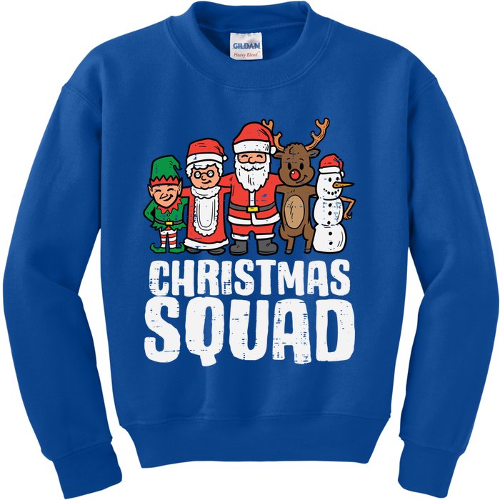 Christmas Squad Santa Xmas Family Boys Girls Cute Gift Kids Sweatshirt